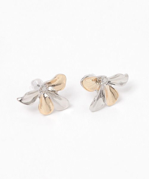 セール】バイカラーフラワーピアス（ピアス（両耳用））｜niko