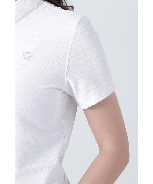 St ANDREWS(セントアンドリュース)の「【St ANDREWS】縄柄ジャガード半袖シャツ (WOMENS)(ポロシャツ・レディース・ブラック/ホワイト/グリーン・M/S/L)」の19枚目の写真