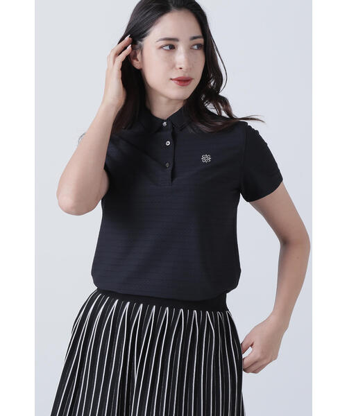 ポロシャツ ポロ 「St ANDREWS」縄柄ジャガード半袖シャツ (WOMENS) レディース セール】【St ANDREWS】縄柄ジャガード半袖シャツ (WOMENS