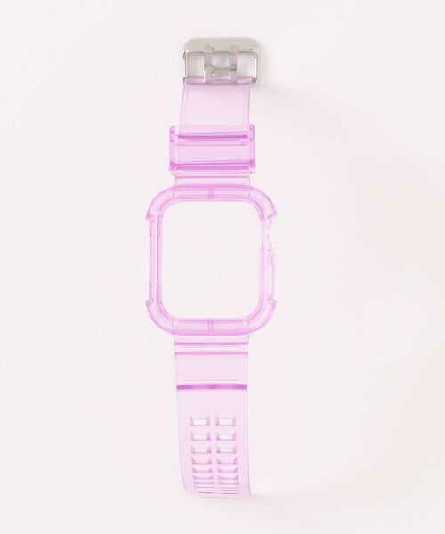 CERCA(チェルカ)の「LUON/ Apple Watch Band / アップルウォッチ クリアカラー 一体式 バンド(デジタル腕時計・レディース・ホワイト/オレンジ/パープル/イエロー/グリーン・A/B)」の3枚目の写真