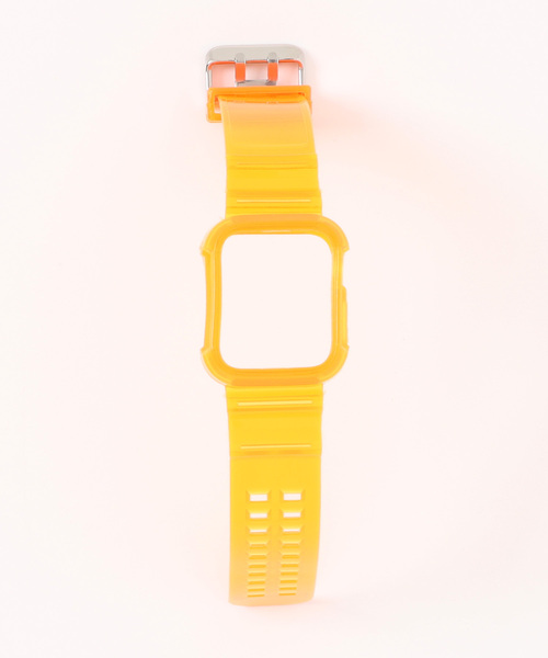 CERCA(チェルカ)の「LUON/ Apple Watch Band / アップルウォッチ クリアカラー 一体式 バンド(デジタル腕時計・レディース・ホワイト/オレンジ/パープル/イエロー/グリーン・A/B)」の5枚目の写真