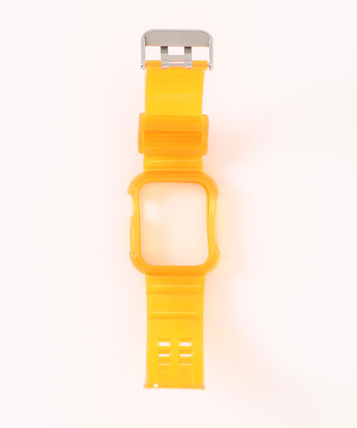 CERCA(チェルカ)の「LUON/ Apple Watch Band / アップルウォッチ クリアカラー 一体式 バンド(デジタル腕時計・レディース・ホワイト/オレンジ/パープル/イエロー/グリーン・A/B)」の6枚目の写真