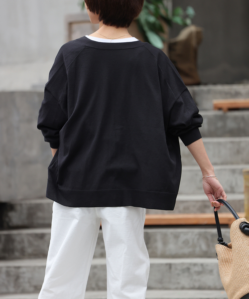 JOURNAL STANDARD relume(ジャーナルスタンダード レリューム)の「【MULTI FUNC+】UVカット / 接触冷感 / ドライタッチカーディガン(カーディガン/ボレロ・レディース・ベージュ/ブラック/ホワイト系その他/レッド・FREE)」の14枚目の写真