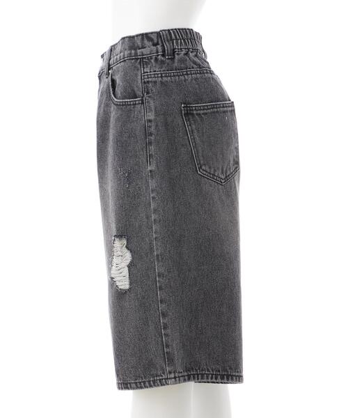 INGNI（イング）の「クラッシュデニムハーフパンツ（デニムパンツ・レディース・ブルー系その他/ブルー系その他4/グレー・M）」の19枚目の写真