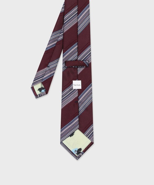 良品✨Paul Smith ネクタイ　ジャガード　レジメンタル　光沢感 レジメンタル タイ【150021 552MJ】（ネクタイ）｜Paul Smith