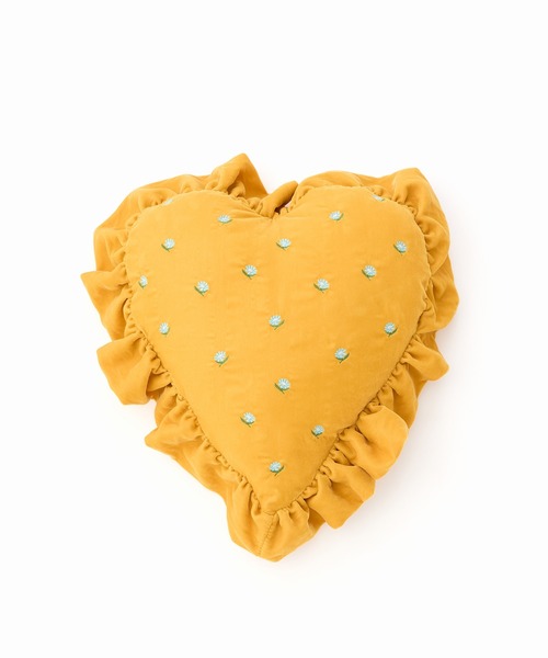 Casselini（キャセリーニ）の「Casselini HOME(キャセリーニ ホーム)ハートフリルクッション（クッション/クッションカバー・レディース・ブラック/ミント/イエロー・FREE）」の3枚目の写真