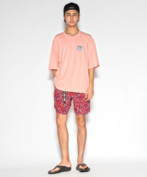 ALDIES（アールディーズ）の「Small Flower Short Pants / スモールフラワーショートパンツ（その他パンツ・メンズ・ネイビー/レッド・SMALL/MEDIUM/LARGE/X-LARGE）」の2枚目の写真