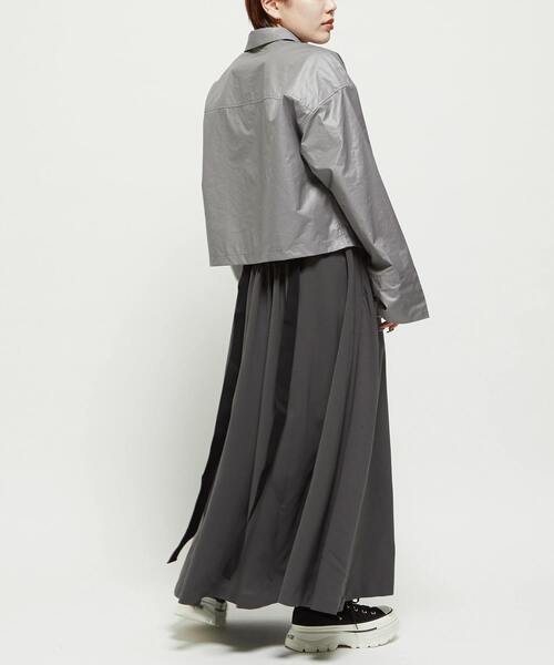 CONVERSE TOKYO(コンバーストウキョウ)の「GLOSSY TYPEWRITER SHIRT(シャツ/ブラウス・レディース・グレー/ベージュ・FREE)」の14枚目の写真