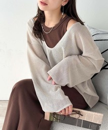 《sayo×クラシカルエルフコラボ》着回しって、こういうこと。リブ素材アメスリロングワンピース