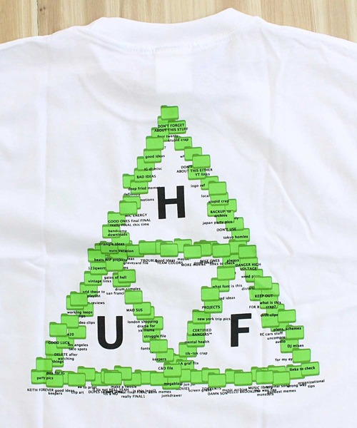 HUF ハフ デスクトップショートスリーブバックプリントTシャツ セール】デスクトップショートスリーブバックプリントTシャツ