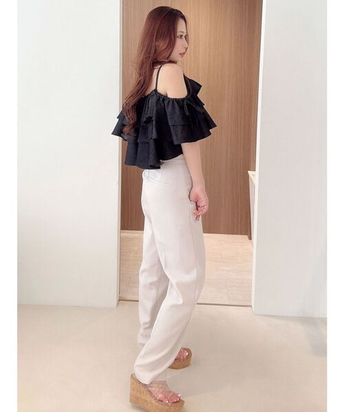 MERCURYDUO（マーキュリーデュオ）の「オフショルフリルブラウス（シャツ/ブラウス・レディース・インディゴブルー/オフホワイト/その他1/ブラック・FREE）」の18枚目の写真