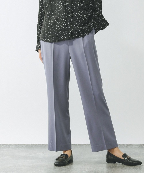 GLOBAL WORK（グローバルワーク）の「リラックススマートストレートパンツ/290010（スラックス・レディース・ブラック/ライトグレー/ネイビー/モカ/スミクロ/ブルー系その他5/ダークブラウン・MEDIUM/SMALL/X-SMALL/LARGE）」の7枚目の写真