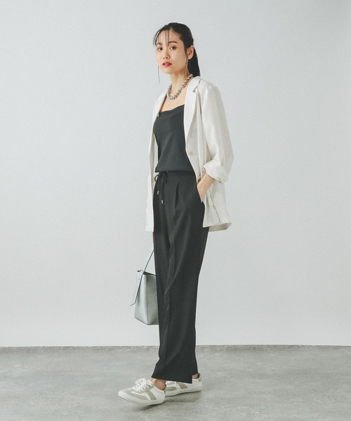 GLOBAL WORK（グローバルワーク）の「リラックススマートストレートパンツ/290010（スラックス・レディース・ブラック/ライトグレー/ネイビー/モカ/スミクロ/ブルー系その他5/ダークブラウン・MEDIUM/SMALL/X-SMALL/LARGE）」の9枚目の写真