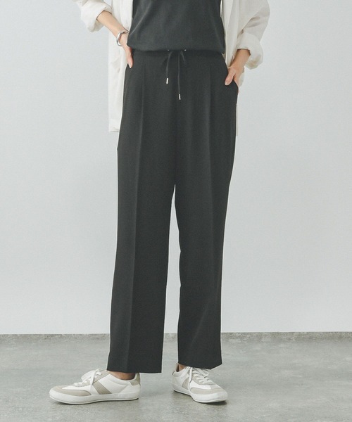 GLOBAL WORK（グローバルワーク）の「リラックススマートストレートパンツ/290010（スラックス・レディース・ブラック/ライトグレー/ネイビー/モカ/スミクロ/ブルー系その他5/ダークブラウン・MEDIUM/SMALL/X-SMALL/LARGE）」の10枚目の写真