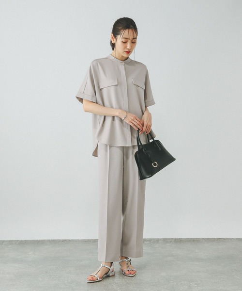 GLOBAL WORK（グローバルワーク）の「リラックススマートストレートパンツ/290010（スラックス・レディース・ブラック/ライトグレー/ネイビー/モカ/スミクロ/ブルー系その他5/ダークブラウン・MEDIUM/SMALL/X-SMALL/LARGE）」の16枚目の写真