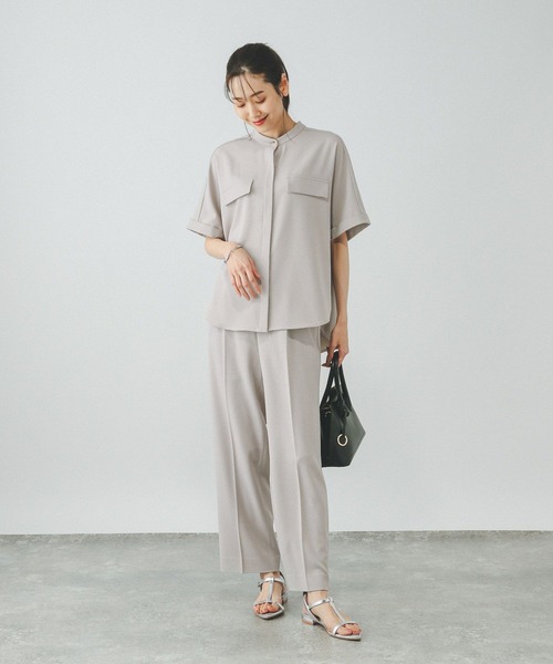 GLOBAL WORK（グローバルワーク）の「リラックススマートストレートパンツ/290010（スラックス・レディース・ブラック/ライトグレー/ネイビー/モカ/スミクロ/ブルー系その他5/ダークブラウン・MEDIUM/SMALL/X-SMALL/LARGE）」の17枚目の写真