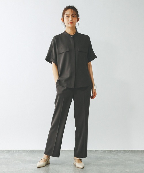 GLOBAL WORK（グローバルワーク）の「リラックススマートストレートパンツ/290010（スラックス・レディース・ブラック/ライトグレー/ネイビー/モカ/スミクロ/ブルー系その他5/ダークブラウン・MEDIUM/SMALL/X-SMALL/LARGE）」の13枚目の写真