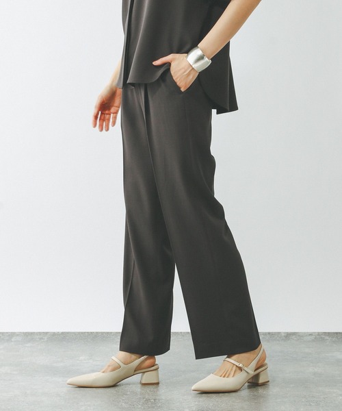 GLOBAL WORK（グローバルワーク）の「リラックススマートストレートパンツ/290010（スラックス・レディース・ブラック/ライトグレー/ネイビー/モカ/スミクロ/ブルー系その他5/ダークブラウン・MEDIUM/SMALL/X-SMALL/LARGE）」の15枚目の写真