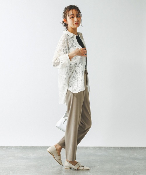 GLOBAL WORK（グローバルワーク）の「リラックススマートストレートパンツ/290010（スラックス・レディース・ブラック/ライトグレー/ネイビー/モカ/スミクロ/ブルー系その他5/ダークブラウン・MEDIUM/SMALL/X-SMALL/LARGE）」の21枚目の写真