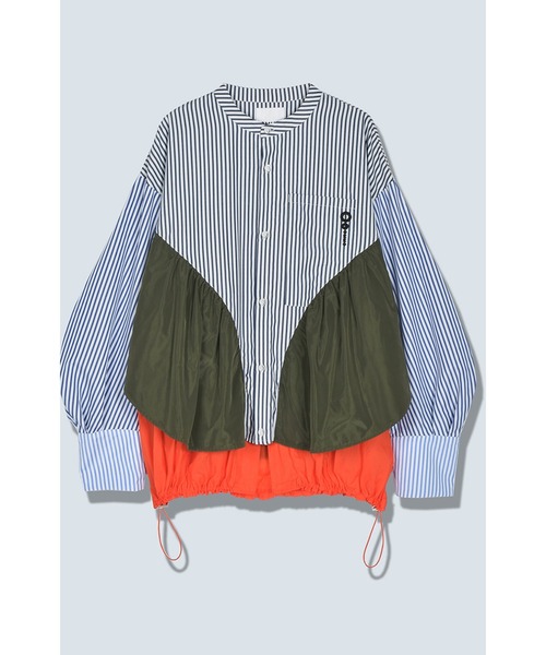 セール】MIX FABRIC LAYERED SH（シャツ/ブラウス）｜OMMO