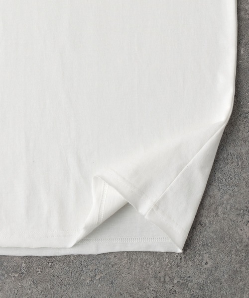 MONO-MART(モノマート)の「リメイクライク カレッジロゴ刺繍スイッチング半袖Tシャツ(Tシャツ/カットソー・レディース・スミクロ/ピンク/オフホワイト・FREE)」の14枚目の写真