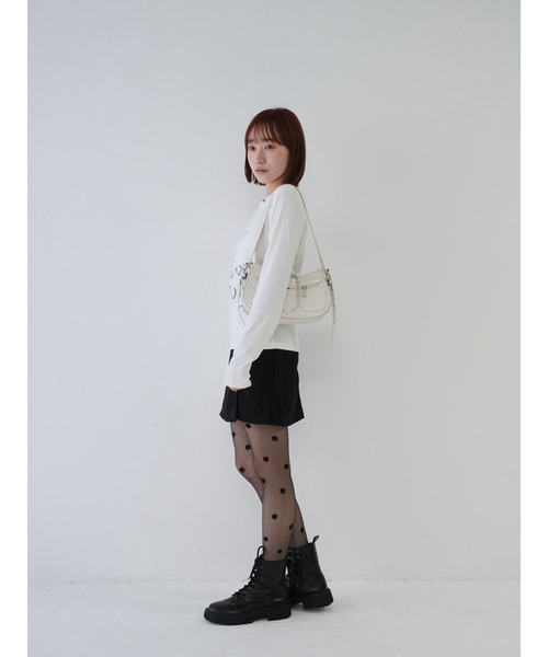 Uenui（ウニュイ）の「【 cunii 】 ラップ風 ミニスカート（スカート・レディース・ブラック/グレー・FREE）」の14枚目の写真