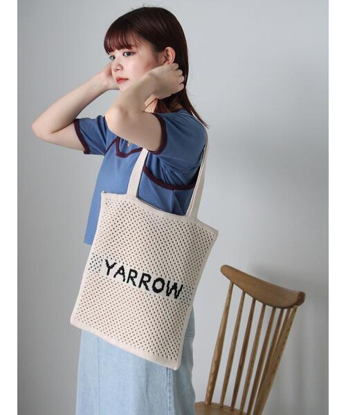 ehka sopo（エヘカソポ）の「透かし編みニットバッグ（ハンドバッグ・レディース・ピンク/グリーン/キナリ・F）」の3枚目の写真