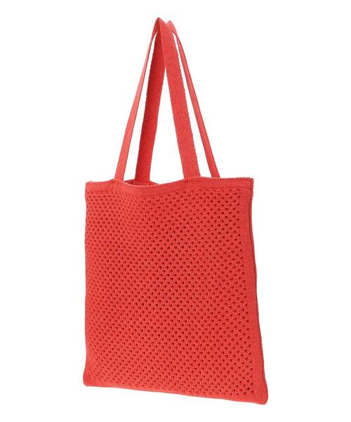 ehka sopo（エヘカソポ）の「透かし編みニットバッグ（ハンドバッグ・レディース・ピンク/グリーン/キナリ・F）」の17枚目の写真