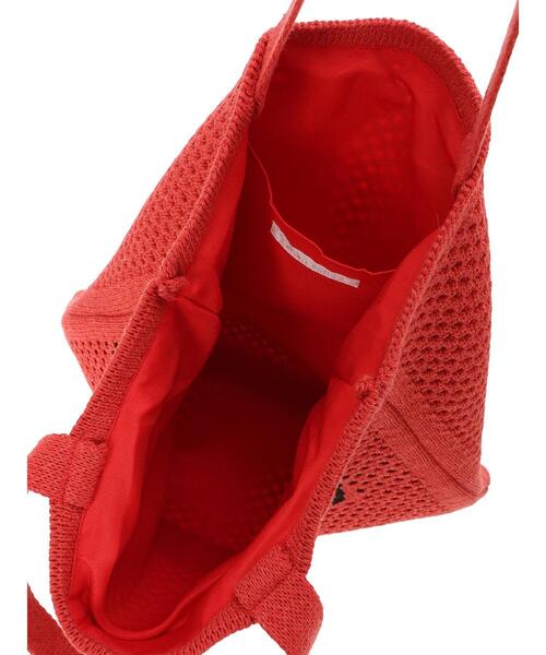 ehka sopo（エヘカソポ）の「透かし編みニットバッグ（ハンドバッグ・レディース・ピンク/グリーン/キナリ・F）」の21枚目の写真