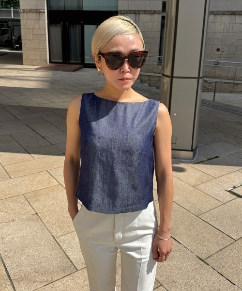 tシャツ エアリーデニム見えトップス レディース tシャツ エアリーデニム見えトップス レディース : ZOZOTOWN