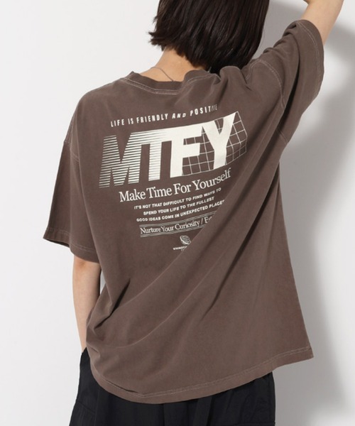 セール】【新サイズ追加】ピグメント加工MTFYロゴプリント半袖Tシャツ