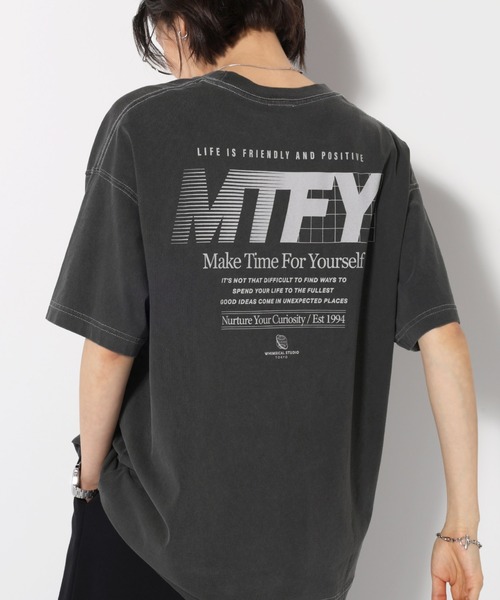other - メッキ MEKKI LOS 加工 プリント Tシャツ カットソー 半袖 1 新サイズ追加】ピグメント加工MTFYロゴプリント半袖Tシャツ（Tシャツ
