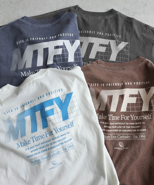 ANME(アンメ)の「【新サイズ追加】ピグメント加工MTFYロゴプリント半袖Tシャツ(Tシャツ/カットソー・レディース・ブラック/オフホワイト/ブラウン/ネイビー・M/L/XL/XXL/S)」の5枚目の写真