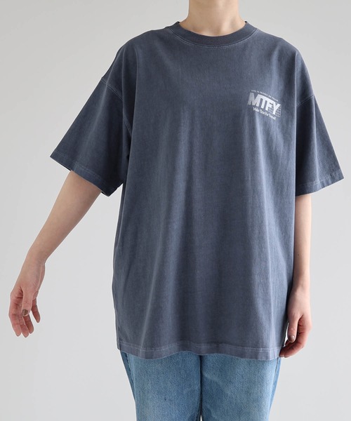 ANME(アンメ)の「【新サイズ追加】ピグメント加工MTFYロゴプリント半袖Tシャツ(Tシャツ/カットソー・レディース・ブラック/オフホワイト/ブラウン/ネイビー・M/L/XL/XXL/S)」の6枚目の写真