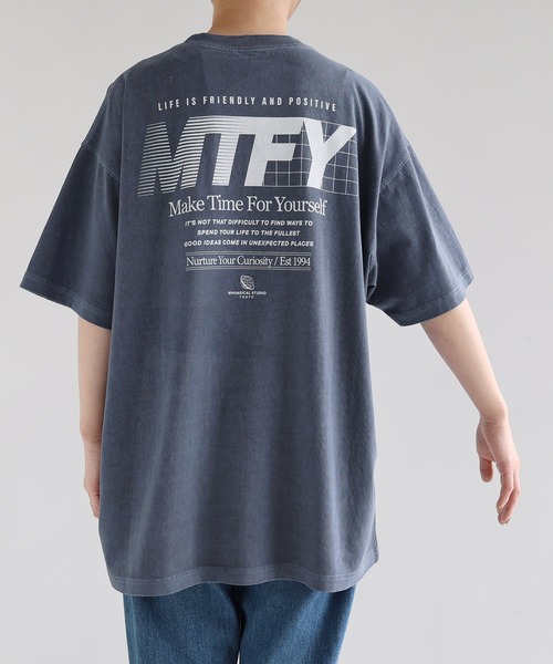 ANME(アンメ)の「【新サイズ追加】ピグメント加工MTFYロゴプリント半袖Tシャツ(Tシャツ/カットソー・レディース・ブラック/オフホワイト/ブラウン/ネイビー・M/L/XL/XXL/S)」の11枚目の写真