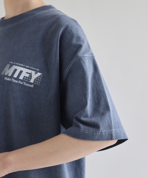 ANME(アンメ)の「【新サイズ追加】ピグメント加工MTFYロゴプリント半袖Tシャツ(Tシャツ/カットソー・レディース・ブラック/オフホワイト/ブラウン/ネイビー・M/L/XL/XXL/S)」の14枚目の写真
