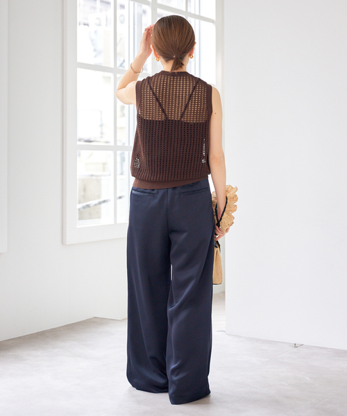 EMILY WEEK（エミリーウィーク）の「【EMILY WEEK × IENA】コットンスムース ブラキャミソール（その他アンダーウェア/インナー・レディース・カーキ/ブラック・38/36）」の3枚目の写真