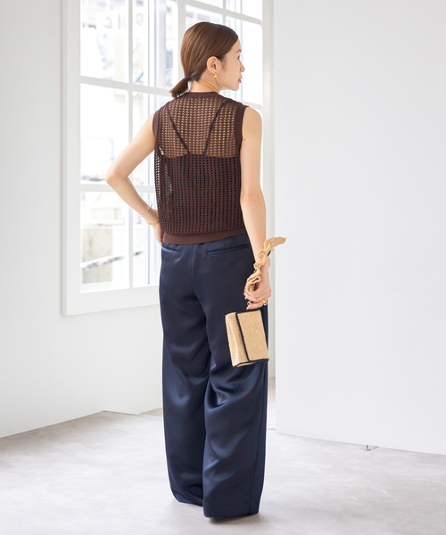 EMILY WEEK（エミリーウィーク）の「【EMILY WEEK × IENA】コットンスムース ブラキャミソール（その他アンダーウェア/インナー・レディース・カーキ/ブラック・38/36）」の4枚目の写真