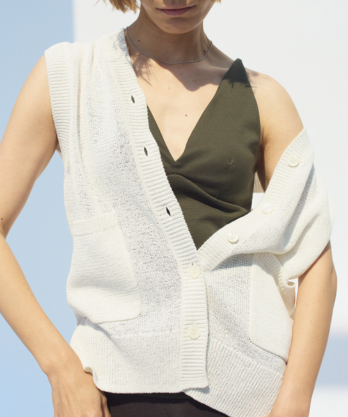 EMILY WEEK（エミリーウィーク）の「【EMILY WEEK × IENA】コットンスムース ブラキャミソール（その他アンダーウェア/インナー・レディース・カーキ/ブラック・38/36）」の11枚目の写真