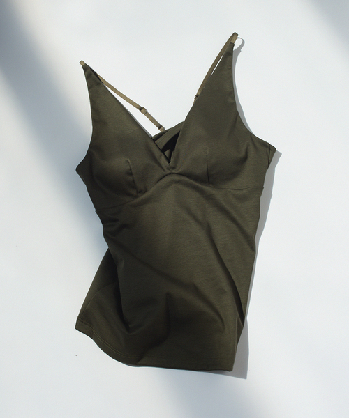 EMILY WEEK（エミリーウィーク）の「【EMILY WEEK × IENA】コットンスムース ブラキャミソール（その他アンダーウェア/インナー・レディース・カーキ/ブラック・38/36）」の12枚目の写真