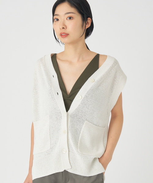 EMILY WEEK（エミリーウィーク）の「【EMILY WEEK × IENA】コットンスムース ブラキャミソール（その他アンダーウェア/インナー・レディース・カーキ/ブラック・38/36）」の13枚目の写真