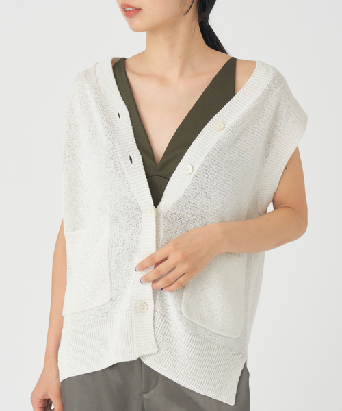 EMILY WEEK（エミリーウィーク）の「【EMILY WEEK × IENA】コットンスムース ブラキャミソール（その他アンダーウェア/インナー・レディース・カーキ/ブラック・38/36）」の14枚目の写真