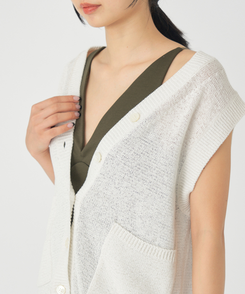 EMILY WEEK（エミリーウィーク）の「【EMILY WEEK × IENA】コットンスムース ブラキャミソール（その他アンダーウェア/インナー・レディース・カーキ/ブラック・38/36）」の17枚目の写真