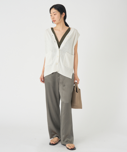 EMILY WEEK（エミリーウィーク）の「【EMILY WEEK × IENA】コットンスムース ブラキャミソール（その他アンダーウェア/インナー・レディース・カーキ/ブラック・38/36）」の18枚目の写真