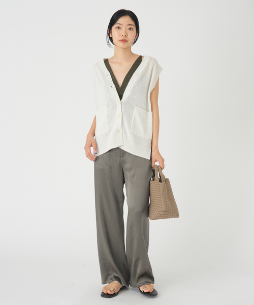 EMILY WEEK（エミリーウィーク）の「【EMILY WEEK × IENA】コットンスムース ブラキャミソール（その他アンダーウェア/インナー・レディース・カーキ/ブラック・38/36）」の19枚目の写真