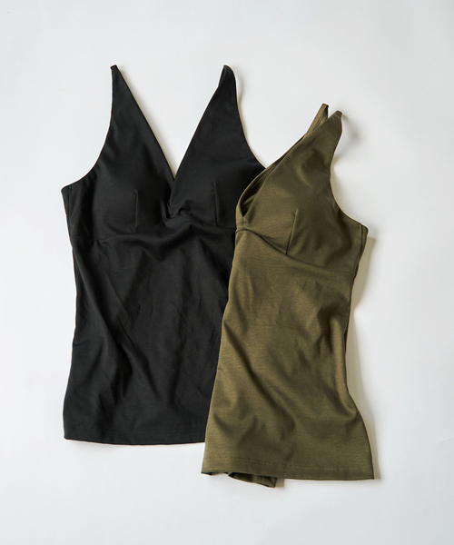 EMILY WEEK（エミリーウィーク）の「【EMILY WEEK × IENA】コットンスムース ブラキャミソール（その他アンダーウェア/インナー・レディース・カーキ/ブラック・38/36）」の20枚目の写真