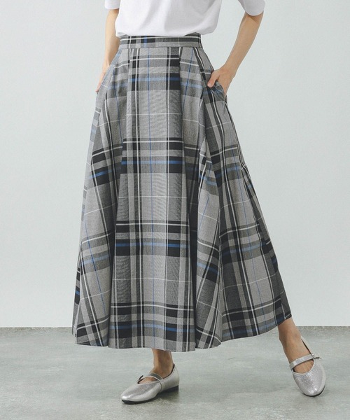 GLOBAL WORK（グローバルワーク）の「コットンライクフレアスカート/319740（スカート・レディース・ブラック/ベージュ/カーキ/ブラック系その他5・REGULER/SHORT）」の3枚目の写真