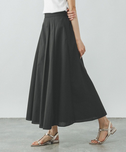 GLOBAL WORK（グローバルワーク）の「コットンライクフレアスカート/319740（スカート・レディース・ブラック/ベージュ/カーキ/ブラック系その他5・REGULER/SHORT）」の8枚目の写真