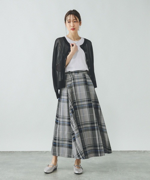 GLOBAL WORK（グローバルワーク）の「コットンライクフレアスカート/319740（スカート・レディース・ブラック/ベージュ/カーキ/ブラック系その他5・REGULER/SHORT）」の9枚目の写真