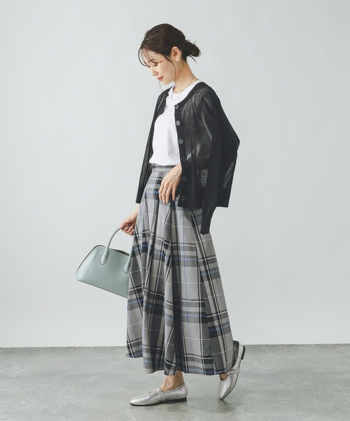 GLOBAL WORK（グローバルワーク）の「コットンライクフレアスカート/319740（スカート・レディース・ブラック/ベージュ/カーキ/ブラック系その他5・REGULER/SHORT）」の10枚目の写真